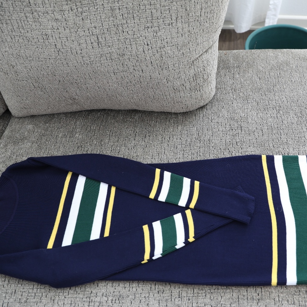Multi Color Long Sleeve Bodycon Dress S